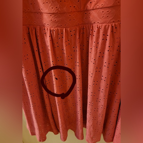 Beautiful Flirty Pink Eyelet Dress - Picture 3 of 6